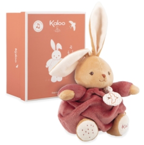Peluche Musicale Patapouf Lapin Bordeaux Intemporel