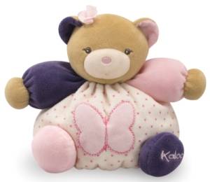 Peluche Ours Patapouf Papillon Petite Rose - 18 m