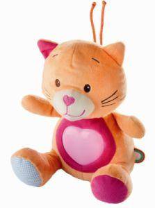 Peluche Veilleuse Musicale Chat Mia