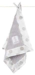 Doudou Plat Gris Blanc Chenille New Dot