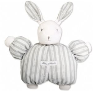 Peluche Lapin Gris Clair Ligne 1977 - 25 cm