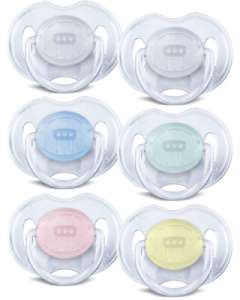 2 Sucettes Transparentes 0-6 Mois Sans BPA