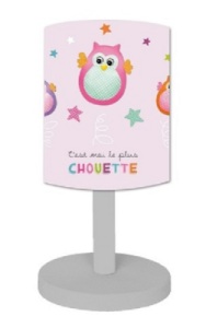 Lampe Chouette Rose