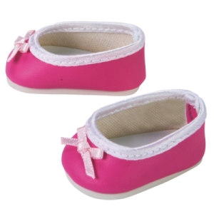 Ballerines Rose Fuchsia pour Poupée de 36 cm