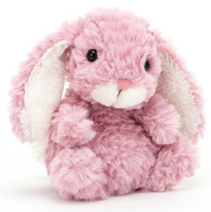 Peluche Lapin Yummy Rose Tulipe - 15 cm