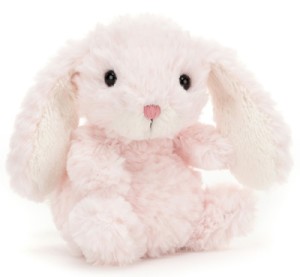 Peluche Lapin Yummy Rose Pastel - 15 cm