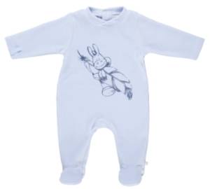 Pyjama Velours Bleu Paco Cocon Boy - 12 mois