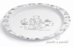 Assiette Plate Ours Gris