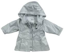 Blouson Imperméable Gris Argenté