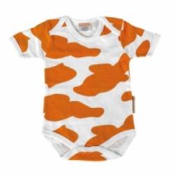 Body Baby Vache Blanc-Orange