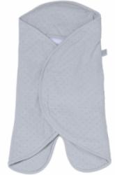 Couverture Babynomade Coton Pois et Velours Gris Perle Taille 1