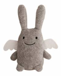 Doudou Lapin Ange Gris - 18 cm