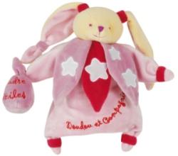 Doudou Marionnette Lapin Rose Chouette ça Brille