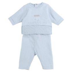 Ensemble Tee-Shirt et Pantalon Bleu Coton Biologique 6 Mois