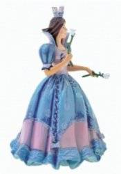 Figurine Princesse aux Roses Robe Bleue