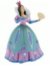 Figurine Princesse Eventail Robe Bleu