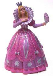 Figurine Princesse Eventail Robe Rose