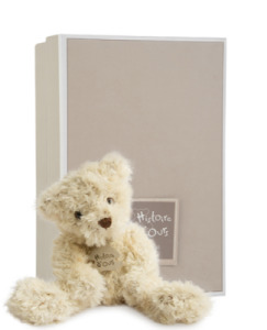 Peluche Ours Chiné Beige - 25 cm