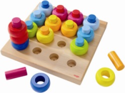 Jeu à Enficher Anneaux Multicolores