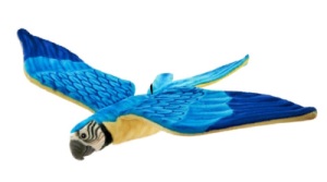 Peluche Ara Bleu en Vol - 75 cm