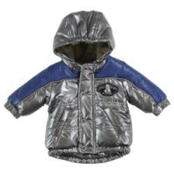 Manteau à Capuche Gris Bleu 12 mois