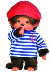 Peluche Monchhichi Garçon Marin - 20 cm