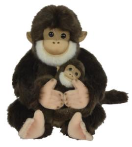 Peluche Singe et son bébé - 25 cm