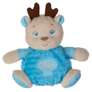 Peluche Petit Renne Bleu avec Hochet