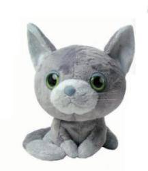 Peluche Chat Gris The Cat- 25 cm