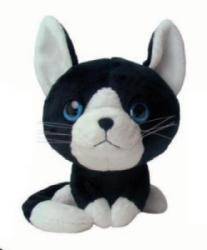 Peluche Chat Noir et Blanc The Cat - 25 cm