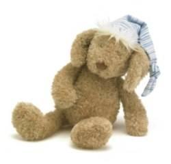 Peluche Chien Beige avec Bonnet