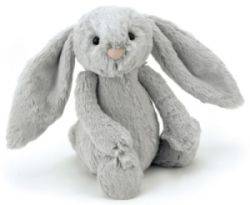 Peluche Lapin Bashfuls Gris - 20 cm