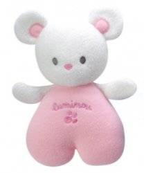 Peluche Luminou Souris Rose - 22 cm