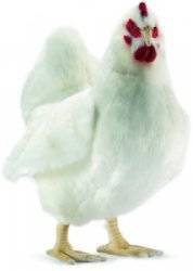Peluche Poule Blanche 40 cm