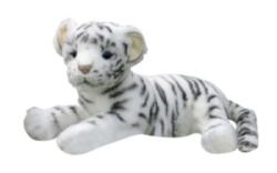 Peluche Tigre Blanc - 35 cm