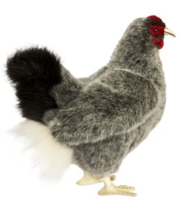 Peluche Poule Grise - 31 cm