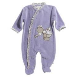 Pyjama Taupe Emma Lilas 12 Mois