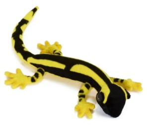 Peluche Salamandre Jaune Noire - 35 cm