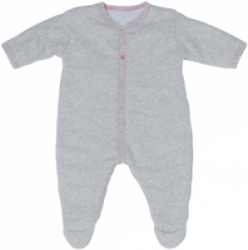 Surpyjama Gris Rose Soft and Casual - 6 Mois