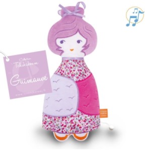 Peluche Musicale Tchikiboum Guimauve Mauve