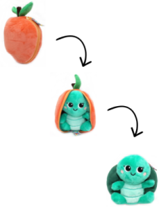 Peluche Réversible Pêche Tortue Corvet