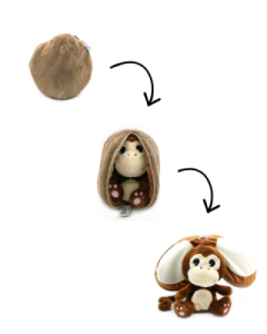 Peluche Réversible Noix De Coco Singe Coconet Flipetz