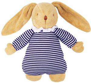 Peluche Musicale Lapin Nid Ange Marinière 25 cm