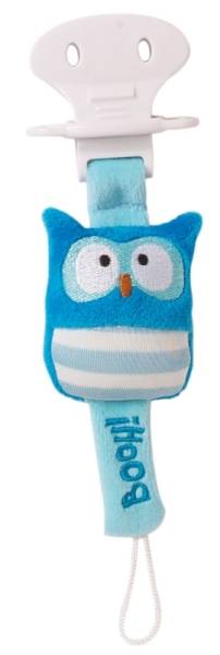 Jemini Attache Tétine Hibou Bleu Luminou Booh