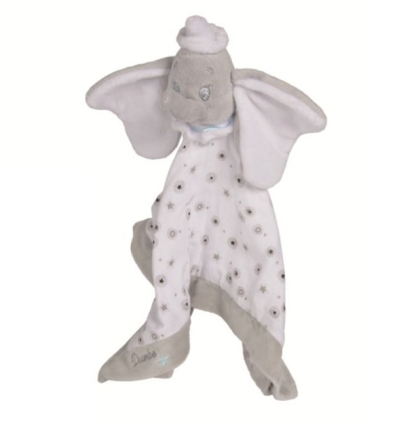 Disney Dumbo l'éléphant Grand doudou plat gris orange jaune