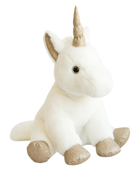 Histoire d Ours Peluche Licorne Or - 45 cm