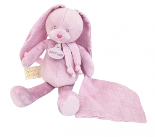 Babynat Peluche Pantin Lapin Lange Lili Cassis