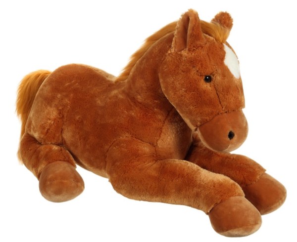 Gipsy Peluche Cheval Marron Allongé - 115 cm