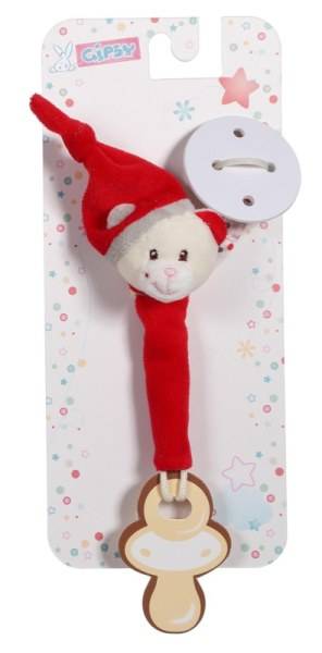 Gipsy Attache Tétine Ours Rouge Smile Gipsy Attache Tétine Ours Rouge Smile