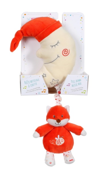 Gipsy Peluche Musicale Lune Renard Garden - 32 cm